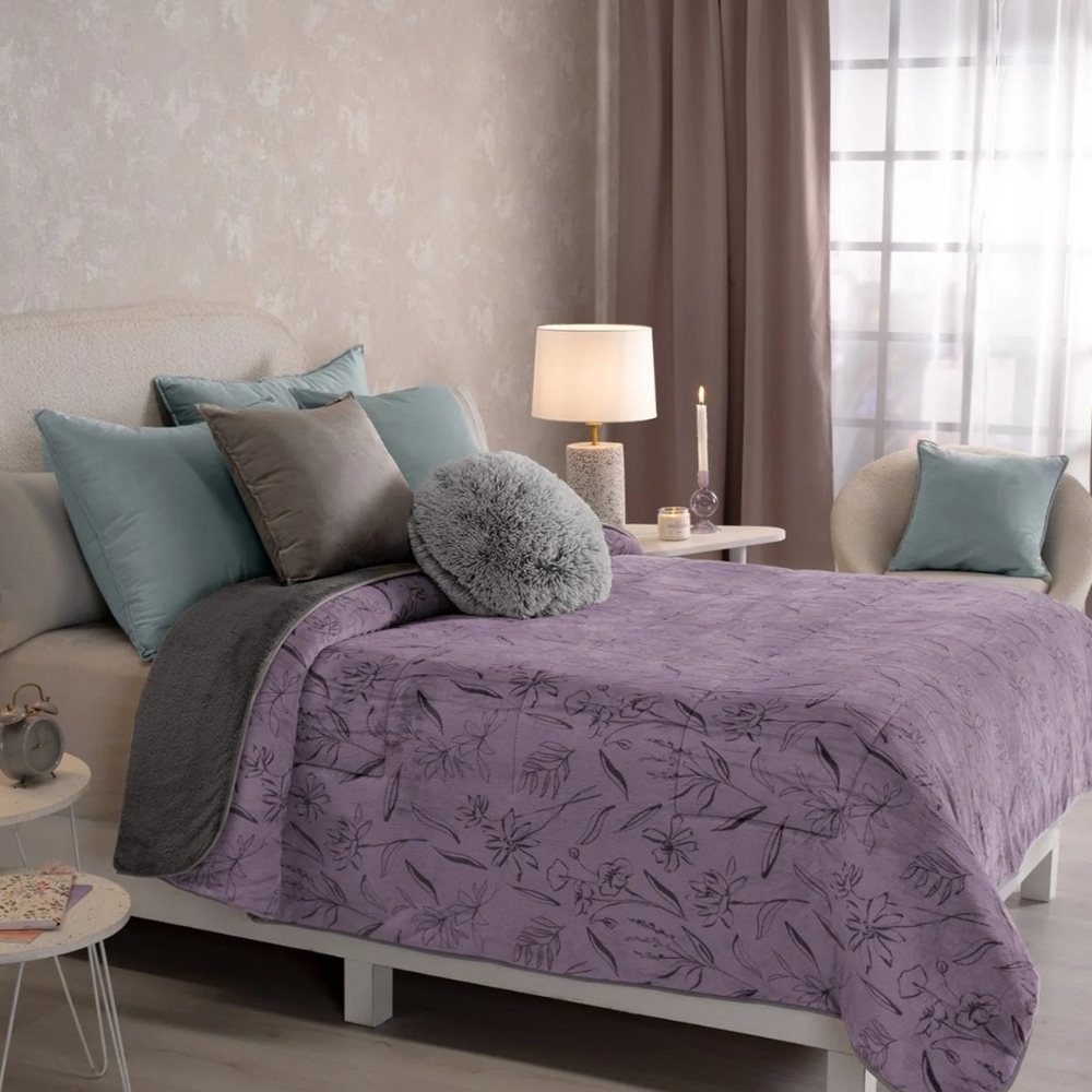 Lavender Floral Comforter Set
